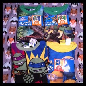 *****NWT 4 Size 6/7 Boys Pajama Sets****